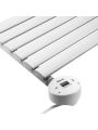 400 x 595mm Electric White Single Oval Panel Horizontal Radiator
