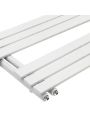 850 x 500mm White Flat Panel Bathroom Towel Radiator
