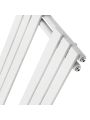 850 x 400mm White Flat Panel Bathroom Towel Radiator
