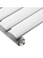 1800 x 531mm White Vertical Radiator With Mirror, Single Panel 