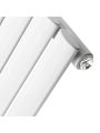 1800 x 531mm White Vertical Radiator With Mirror, Single Panel 