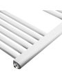 800 x 500mm Straight White Heated Towel Rail