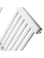 800 x 500mm Straight White Heated Towel Rail