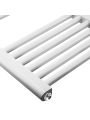 800 x 400mm Straight White Heated Towel Rail