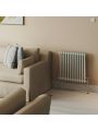 600 x 608mm White Horizontal Traditional 2 Column Radiator