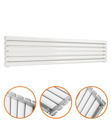 1600 x 236mm 'Pick A Pastel' Single Oval Tube Vertical Radiator